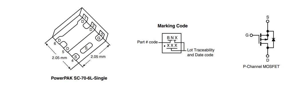 Vishay Semiconductors SiA427DJ 8V TrenchFET® Power MOSFETs